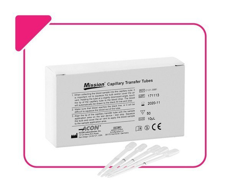 KAPILARY MISSION 35ul (50 szt.) do aparatu MISSION CHOLESTEROL METER