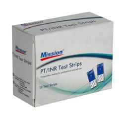 Mission PT/INR Paski testowe - 12 szt. - sprawdzanie czasu krzepnięcia krwi i pomiaru czasu protrombinowego oraz INR.