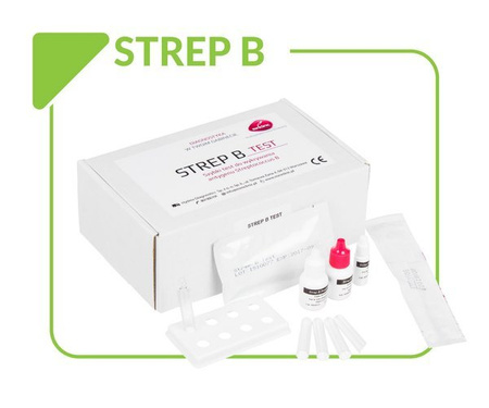 STREP B (20 testów) - szybki test do wykrywania antygenu Streptococcus z grupy B w wymazach z pochwy